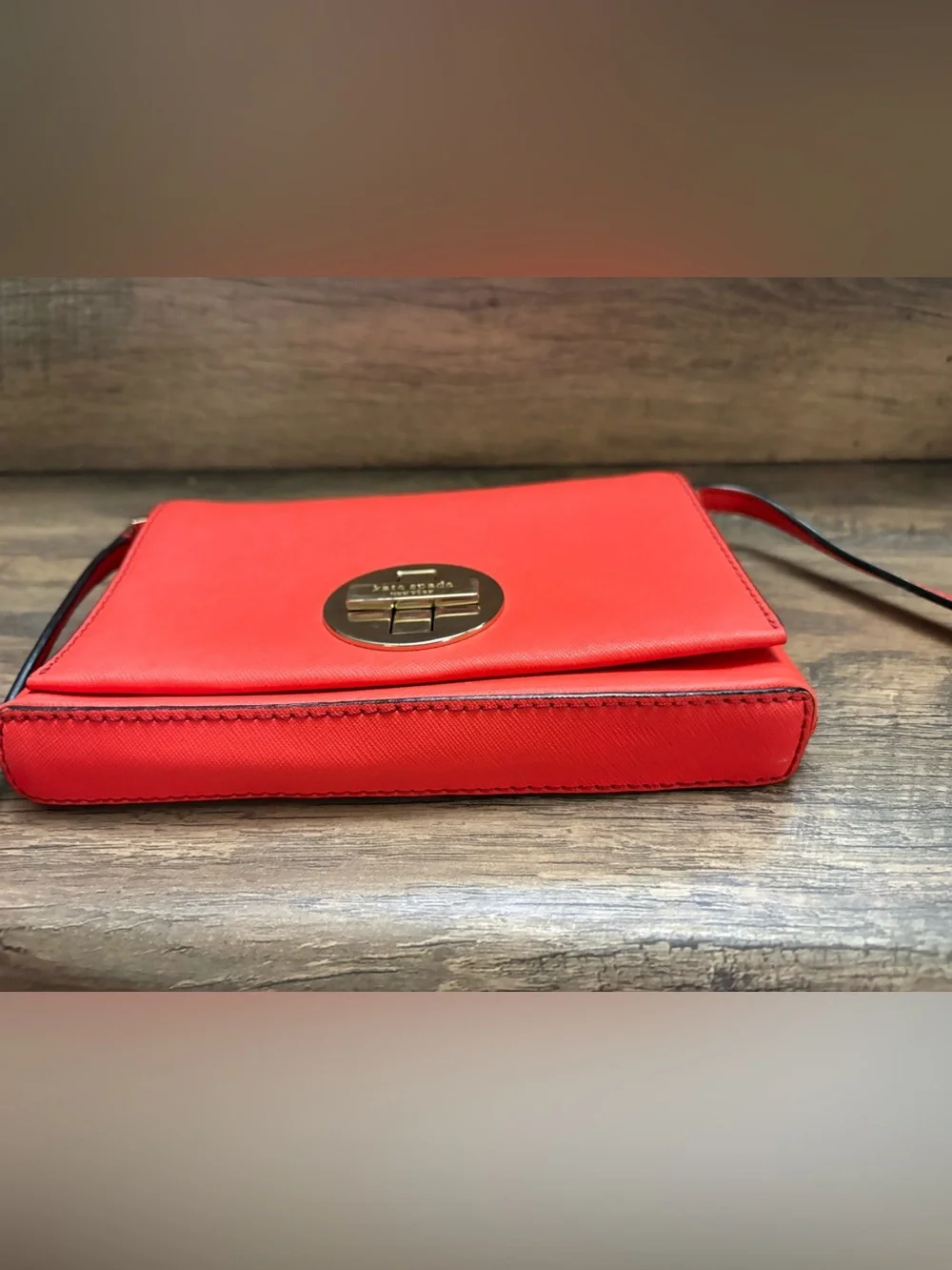 kate spade Red  Crossbody with Turn-Lock Detail